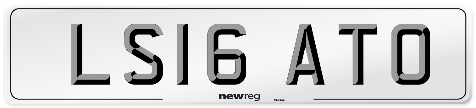 LS16 ATO Number Plate from New Reg